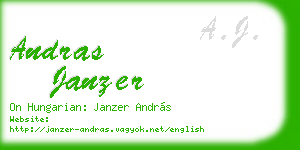 andras janzer business card